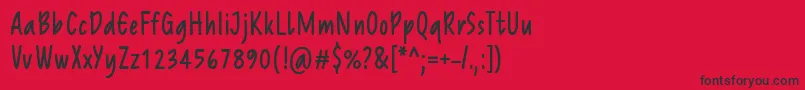 ReprineatoRegular Font – Black Fonts on Red Background