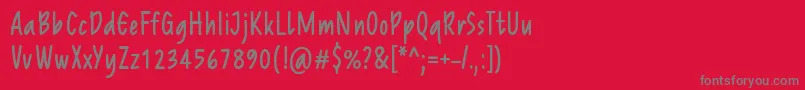 ReprineatoRegular Font – Gray Fonts on Red Background