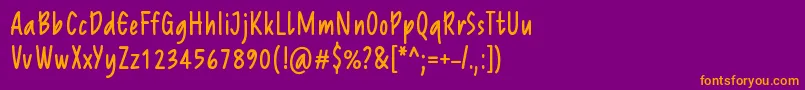 ReprineatoRegular Font – Orange Fonts on Purple Background