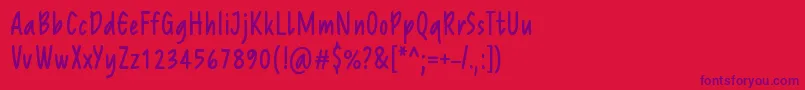 ReprineatoRegular Font – Purple Fonts on Red Background