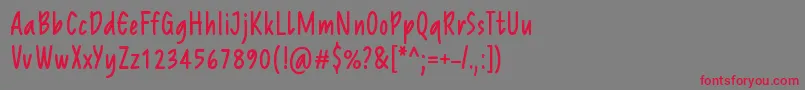ReprineatoRegular-Schriftart – Rote Schriften auf grauem Hintergrund