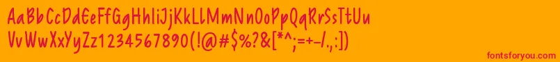 Шрифт ReprineatoRegular – красные шрифты на оранжевом фоне