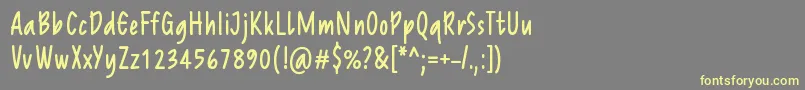 ReprineatoRegular Font – Yellow Fonts on Gray Background
