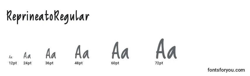 ReprineatoRegular Font Sizes