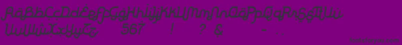 RodjaSlanted Font – Black Fonts on Purple Background