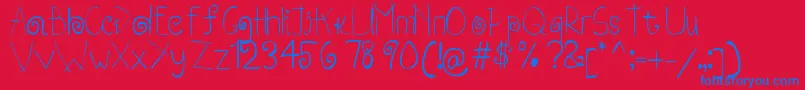 Robin Font – Blue Fonts on Red Background