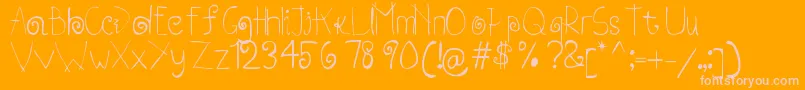 Fonte Robin – fontes rosa em um fundo laranja