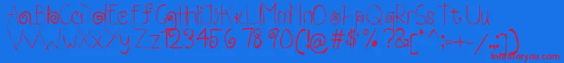 Robin Font – Red Fonts on Blue Background