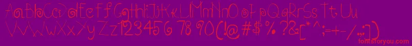 Robin Font – Red Fonts on Purple Background