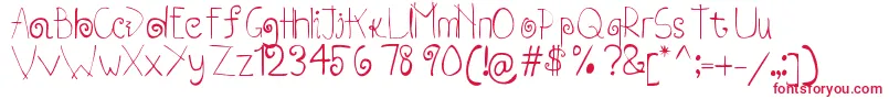 Robin-Schriftart – Rote Schriften auf weißem Hintergrund