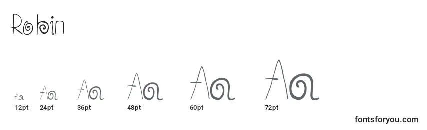 Robin Font Sizes