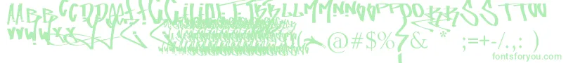 FuckingTagFont Font – Green Fonts on White Background