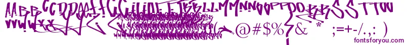 FuckingTagFont Font – Purple Fonts on White Background