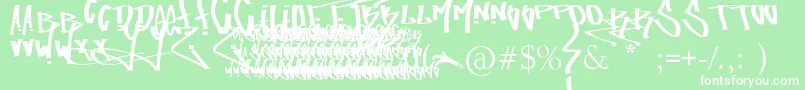 FuckingTagFont Font – White Fonts on Green Background