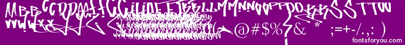 フォントFuckingTagFont – 紫の背景に白い文字