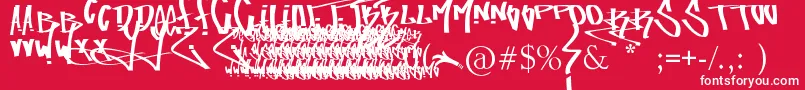 フォントFuckingTagFont – 赤い背景に白い文字