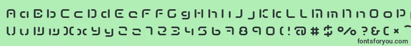 Шрифт TermRegaaa – чёрные шрифты на зелёном фоне