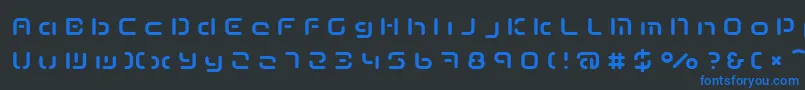 Шрифт TermRegaaa – синие шрифты на чёрном фоне