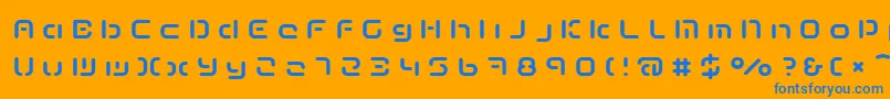 フォントTermRegaaa – オレンジの背景に青い文字