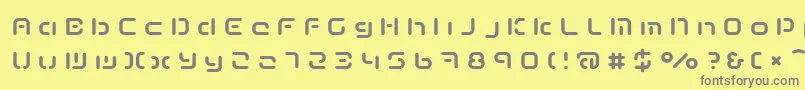 Шрифт TermRegaaa – серые шрифты на жёлтом фоне