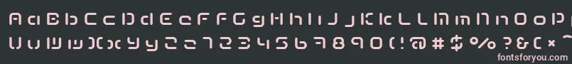 フォントTermRegaaa – 黒い背景にピンクのフォント
