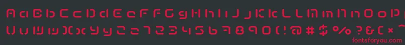 Czcionka TermRegaaa – czerwone czcionki na czarnym tle