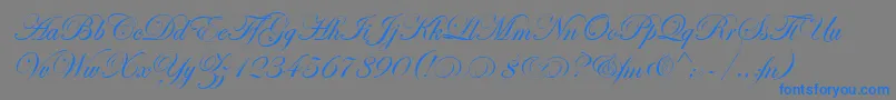 EasyStreetAltEps-Schriftart – Blaue Schriften auf grauem Hintergrund