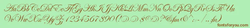 EasyStreetAltEps Font – Brown Fonts on Green Background