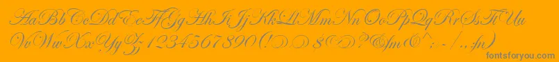 EasyStreetAltEps-Schriftart – Graue Schriften auf orangefarbenem Hintergrund