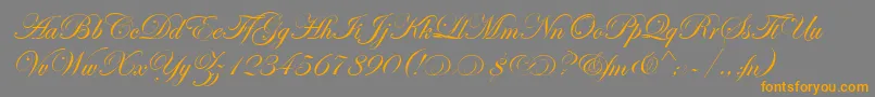 EasyStreetAltEps-Schriftart – Orangefarbene Schriften auf grauem Hintergrund