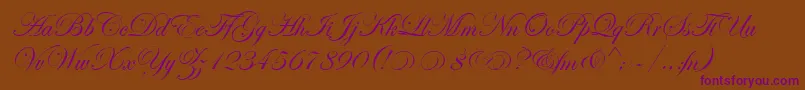 EasyStreetAltEps-Schriftart – Violette Schriften auf braunem Hintergrund