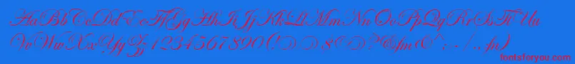 EasyStreetAltEps Font – Red Fonts on Blue Background