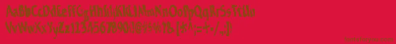 fuente ElectricRegular – Fuentes Marrones Sobre Fondo Rojo