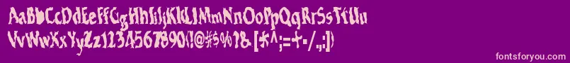 ElectricRegular Font – Pink Fonts on Purple Background