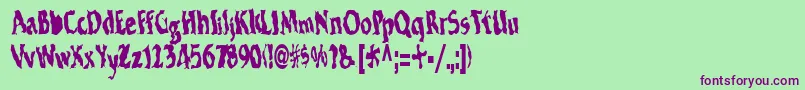 More about ElectricRegular Font ElectricRegular Font – Purple Fonts on Green Background