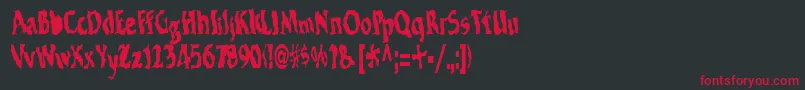 ElectricRegular Font – Red Fonts on Black Background