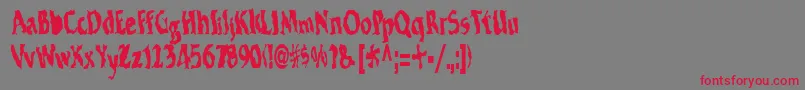 ElectricRegular Font – Red Fonts on Gray Background