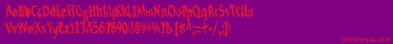 ElectricRegular Font – Red Fonts on Purple Background