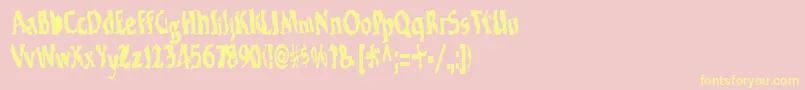 ElectricRegular-Schriftart – Gelbe Schriften auf rosa Hintergrund