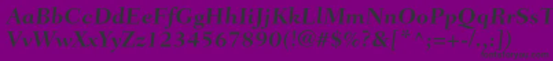 FairfieldltstdCaptionbold Font – Black Fonts on Purple Background