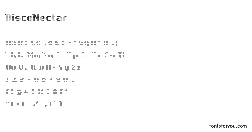 Шрифт DiscoNectar – алфавит, цифры, специальные символы