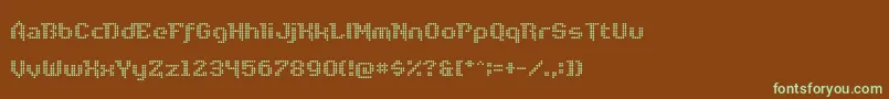 DiscoNectar-Schriftart – Grüne Schriften auf braunem Hintergrund