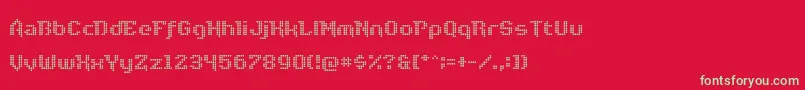 フォントDiscoNectar – 赤い背景に緑の文字