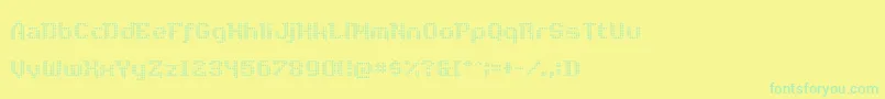 DiscoNectar Font – Green Fonts on Yellow Background