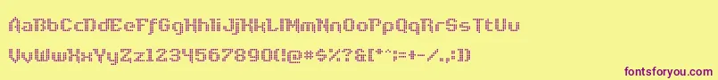 フォントDiscoNectar – 紫色のフォント、黄色の背景
