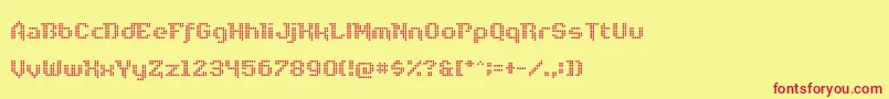 Czcionka DiscoNectar – czerwone czcionki na żółtym tle