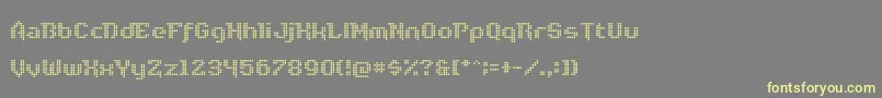 フォントDiscoNectar – 黄色のフォント、灰色の背景