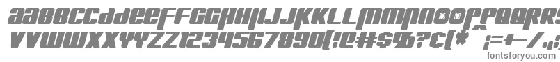 KreonCondensedItalic-fontti – harmaat kirjasimet valkoisella taustalla
