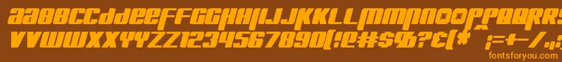 KreonCondensedItalic Font – Orange Fonts on Brown Background