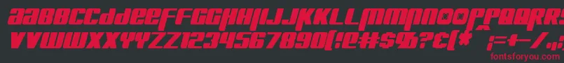 KreonCondensedItalic Font – Red Fonts on Black Background